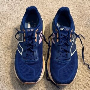 New Balance 1080 Navy and Pink Athletic Sneakers